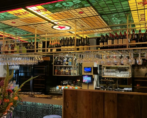 Geluidsinstallatie Brasserie Kaat Mossel bar CT-AV audiovisuele inrichters